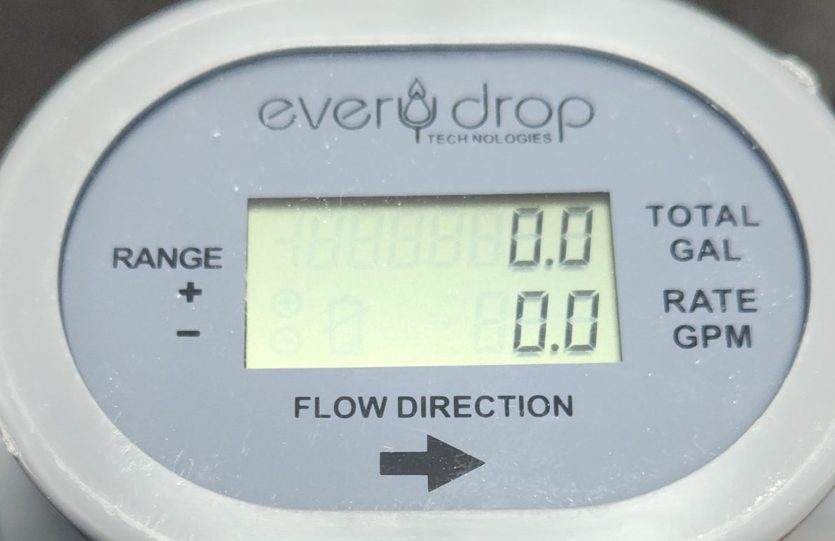 Model WM-1004:  1" Irrigation Flow Meter w/ Display